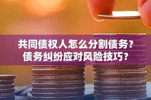 深圳共同债权人怎么分割债务？债务纠纷应对风险技巧？