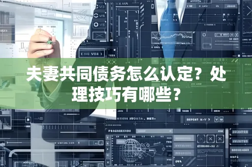 深圳夫妻共同债务怎么认定？处理技巧有哪些？